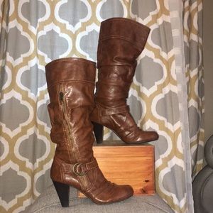 G By Guess Brown Faux Leather Boots